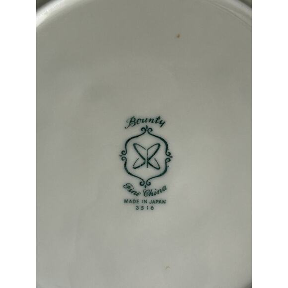 Bounty Dinner Lunch Plate Set Harmony House Fine China 3516 Japan Fruit Leaf - Picture 8 of 9